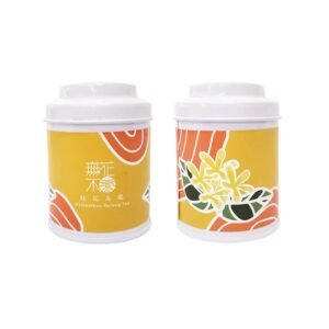 【無花不茶】原葉花茶系列-烏龍款:桂花烏龍—3g三角茶包*3入小鐵罐裝*5罐