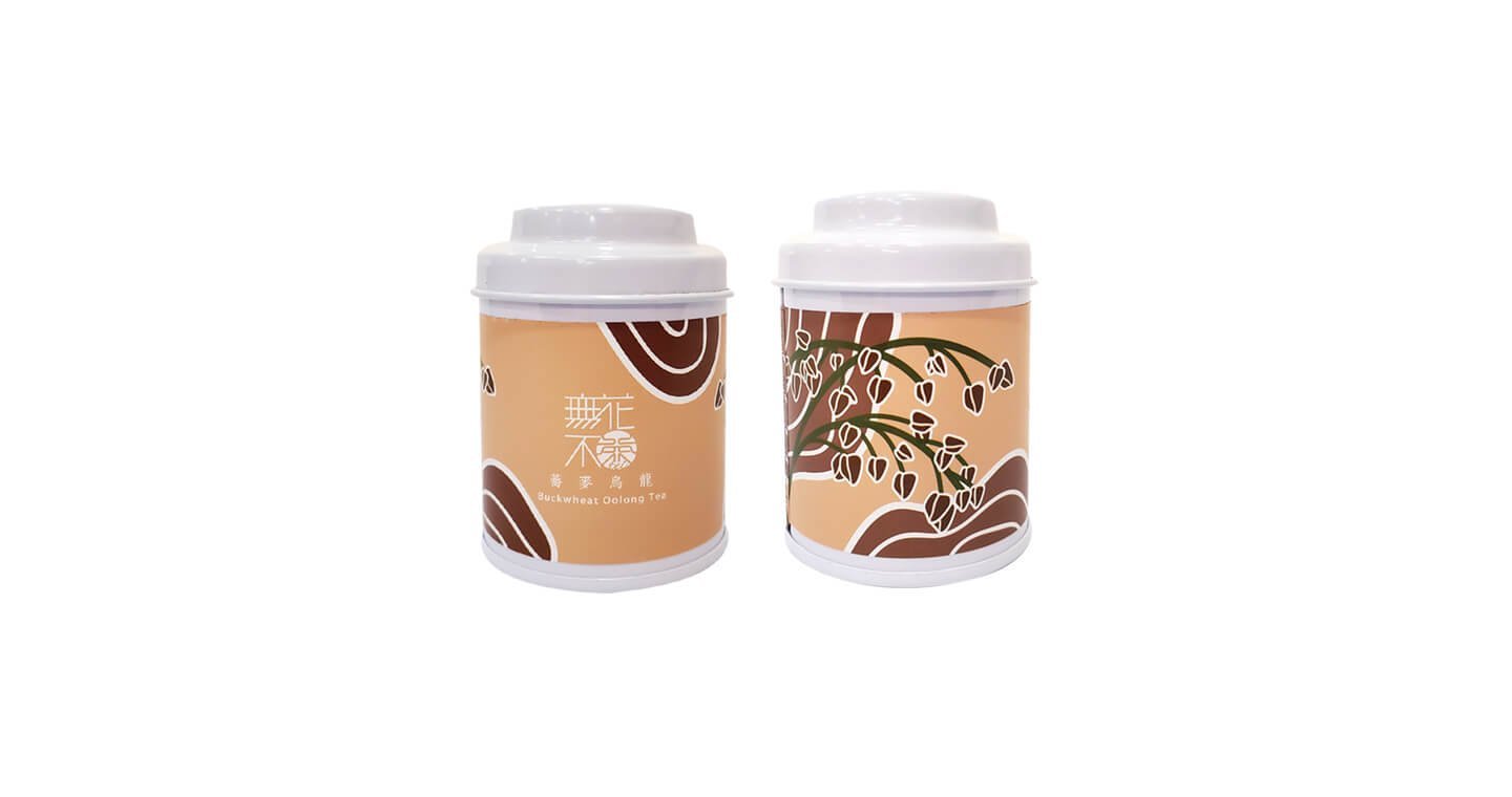 【無花不茶】原葉花茶系列-烏龍款:蕎麥烏龍—3g三角茶包*3入小鐵罐裝*5罐