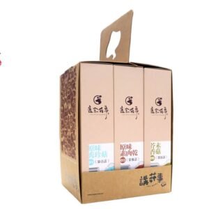 講菇事三入禮盒-綜合(芥末秀珍菇+芥末香菇+原味素肉乾)