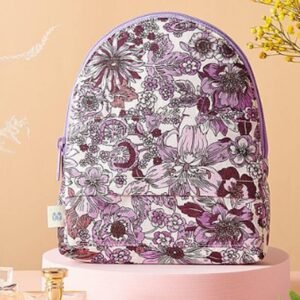 【無藏嚴選】旅の花-精品化妝包： 粉紫 - 繁花