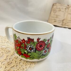 【預購】【台灣製】【好日戀物】台灣之光大同典雅紅色花卉陶瓷茶杯