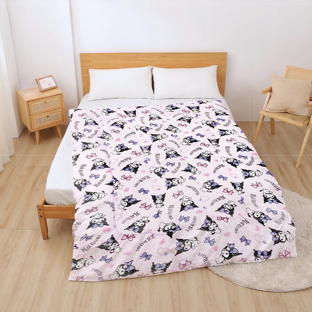 【台灣製】棉被 / 法蘭絨【紫色緞帶】150x200cm 酷洛米 正版授權 抗寒冬被 三麗鷗 - Image 3