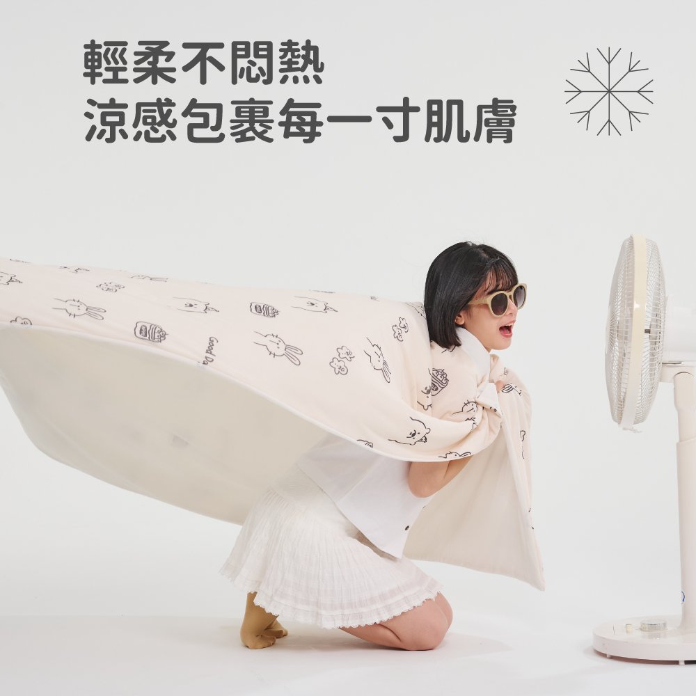 【台灣製】涼感被 / 雙人【兔熊歡樂頌】涼感 瞬間冰涼 雙人涼被 - Image 5