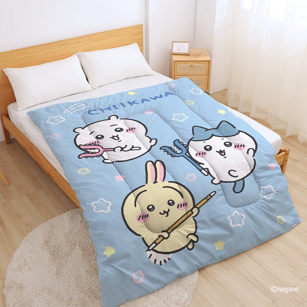 【台灣製】棉被 / 石墨烯【討伐夥伴】150x200cm 吉伊卡哇 正版授權 可水洗 抗寒冬被 Chiikawa - Image 4