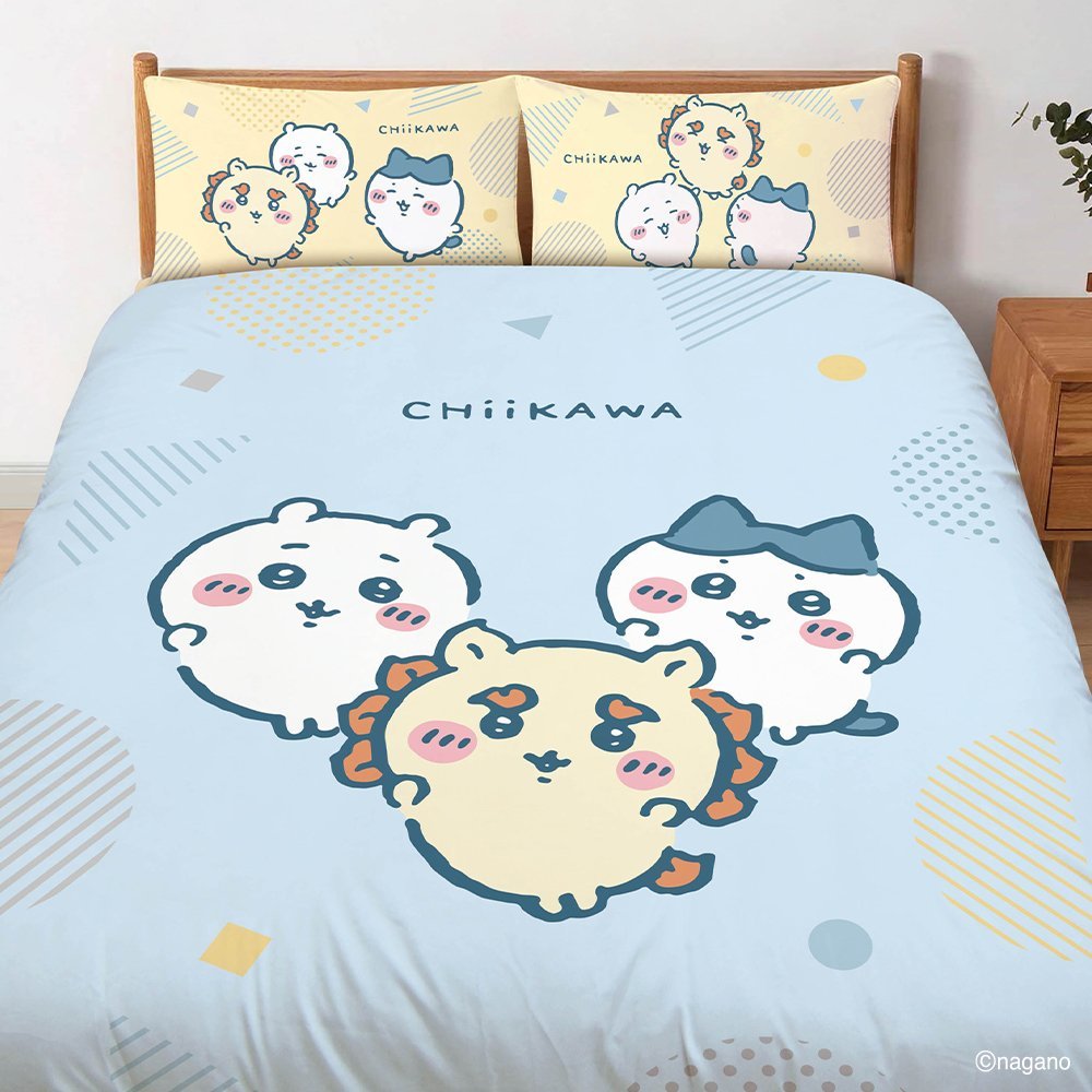 【台灣製】床笠 / 單人【開心同樂會】單人床笠含一件枕套 吉伊卡哇 Chiikawa - Image 3