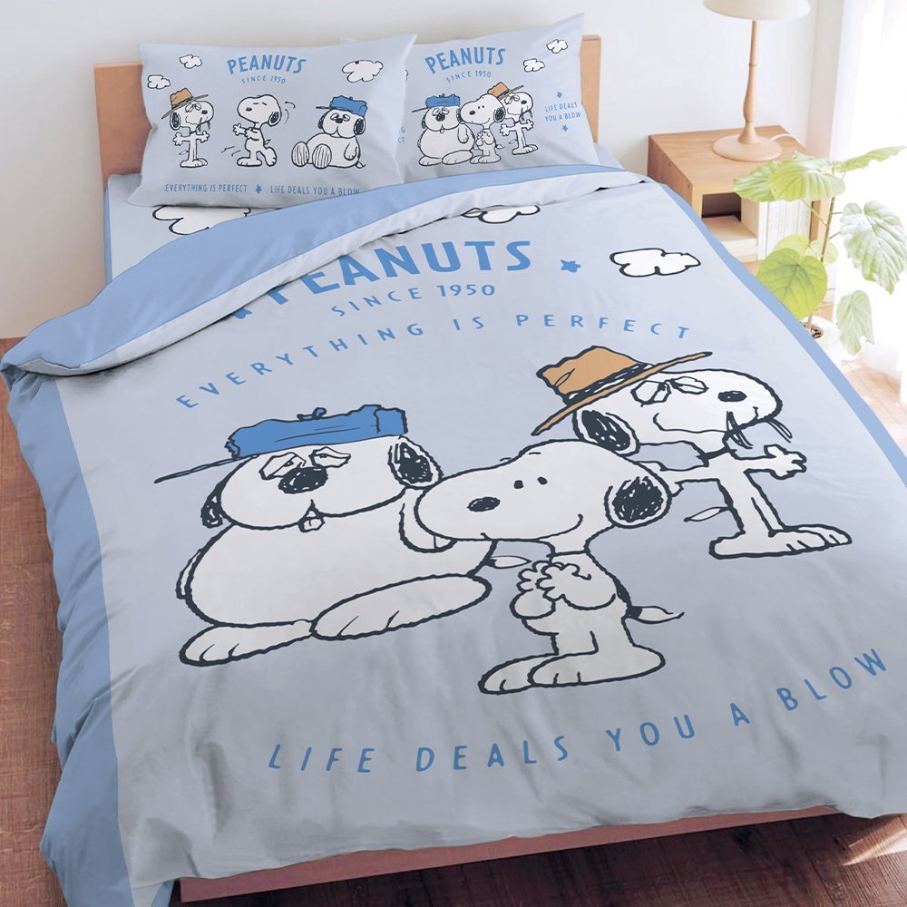 【台灣製】床笠被套組 / 雙人【兄弟日誌】雙人床笠被套組 史諾比 SNOOPY - Image 2