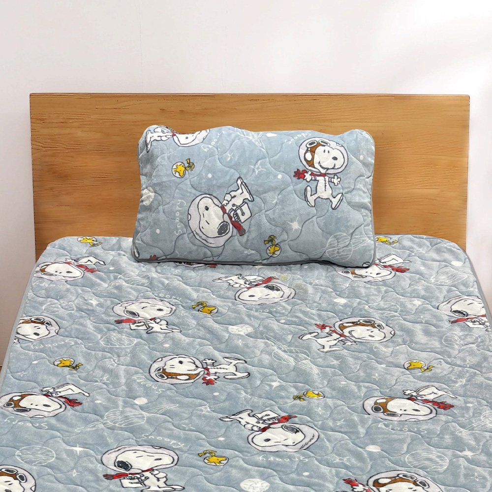 【台灣製】枕頭保暖墊 / 一入【探索星球】法蘭絨 枕頭保潔墊 SNOOPY 史諾比 正版授權 - Image 4