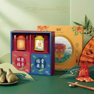 D5【無藏】端午公益禮盒 祝福綜合茶食成雙禮盒【安康】精美方盒組 (2茶+2茶食)
