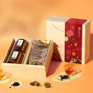 【預購】【台灣製】端午禮盒 | 松木精裝 茶點╳茶葉 10入 阿薩姆曲奇&鐵觀音蛋捲