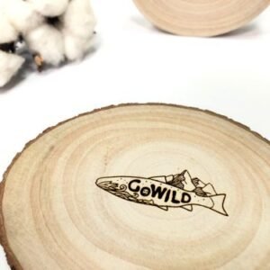 【預購】【台灣製】【客製化禮物】Go:wild 夠野│台灣香樟 ‧ 原木求魚木杯墊 木墊