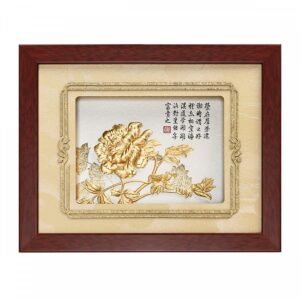 國色天香立體金箔畫