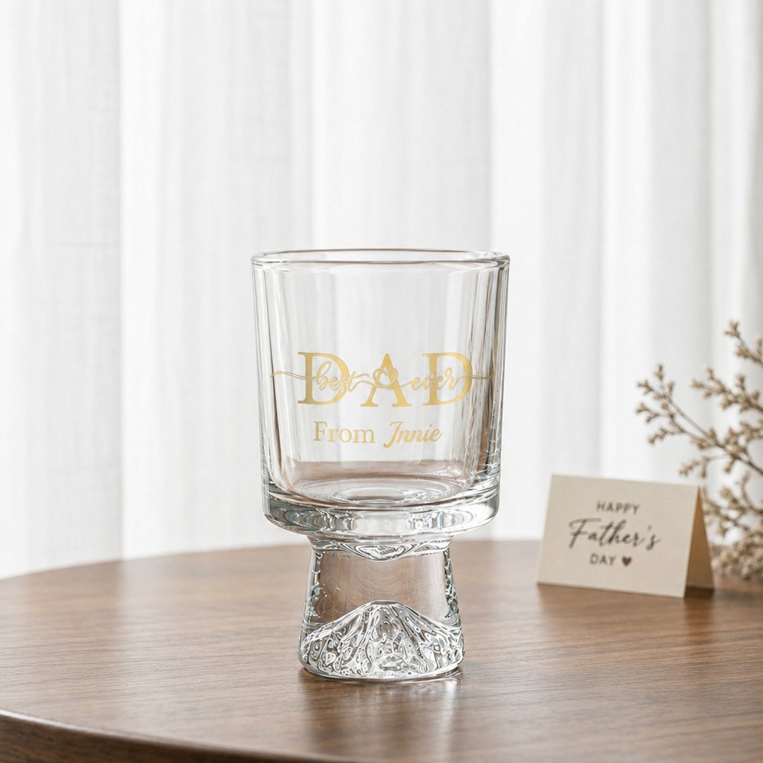 父親節禮盒丨Saicho無酒精氣泡茶禮盒 山脈玻璃杯 客製化文字訂製 - Image 3