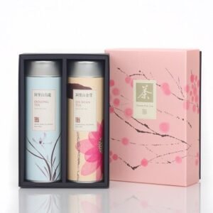 過年禮盒 嶢陽茶行 花采雙高罐禮盒 阿里山烏龍+阿里山金萱 散茶