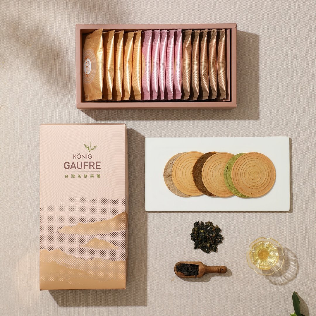 【預購】【台灣製】【台灣製】【金格食品】台灣茶格芙蕾禮盒(紅玉紅茶/東方美人茶/金萱烏龍茶)