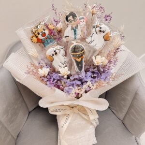 【預購】【台灣製】【台灣製】客製糖霜餅乾花束 生日花束 畢業花束 情人節花束