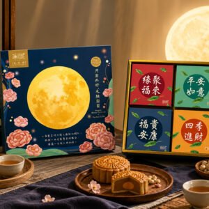【中秋公益禮盒】A10-1【無藏】中秋公益禮盒—團圓四季綜合茶包+茶食禮盒組【文字祝福 精美方盒】
